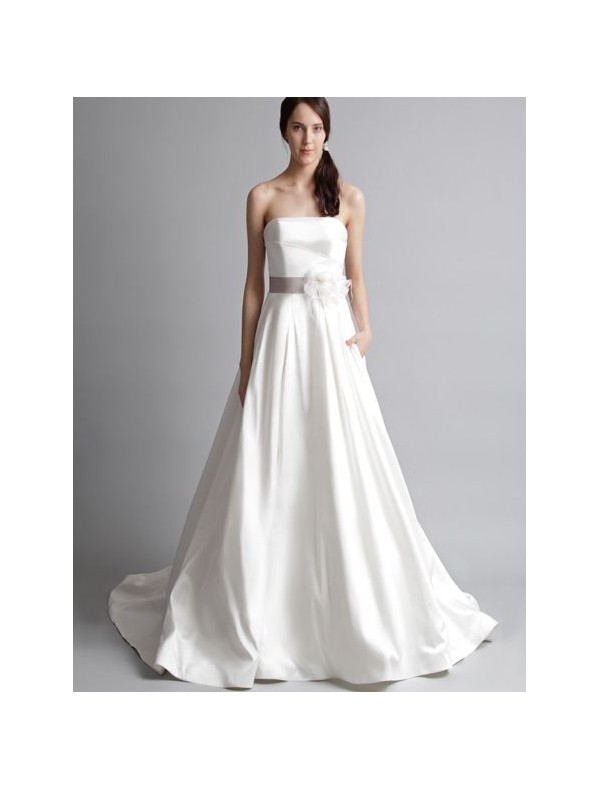 Satin Strapless A-Line 2012 Wedding Dress T143013